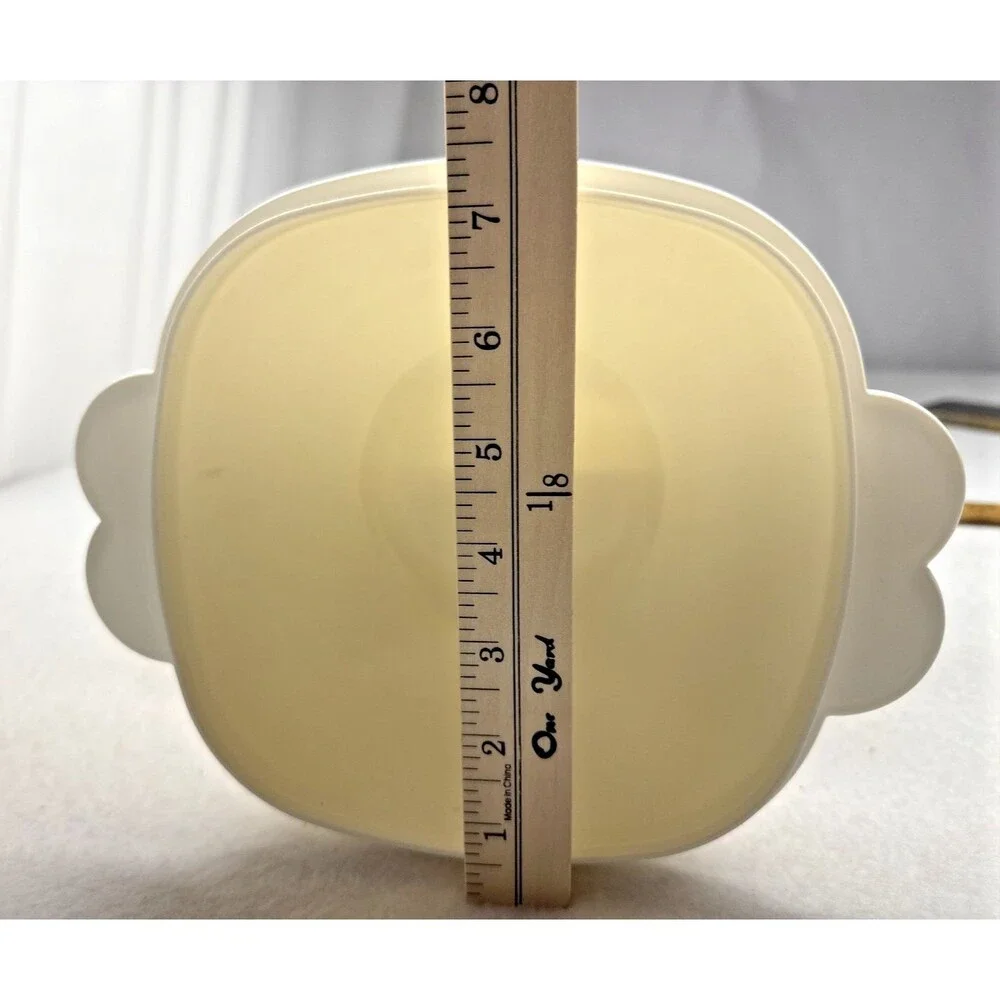 Tupperware Servalier 2510 2511 2512 White Nesting Bowls Set 3 Butterfly Handle